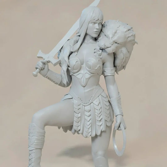 Unpainted 3D Figure Xena Warrior Standing Painting DIY Gift Colors 15.2 Cm 1:12