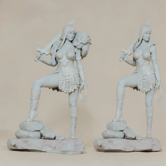 Unpainted 3D Figure Xena Warrior Standing Painting DIY Gift Colors 15.2 Cm 1:12