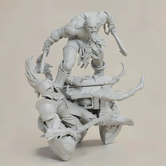 Άβαφη 3D Фигура Young Кратос 400мм Боядисване DIY Подарък Цветове 15,2 см 1:12
