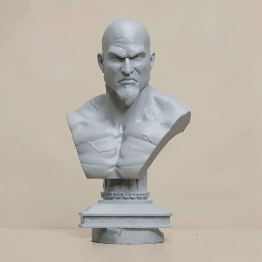 Άβαφη 3D Фигура Kratos Богът на войната Бюст 3D Модел Скулптура Боядисване DIY Подарък Цветове 15,2 см 1:12