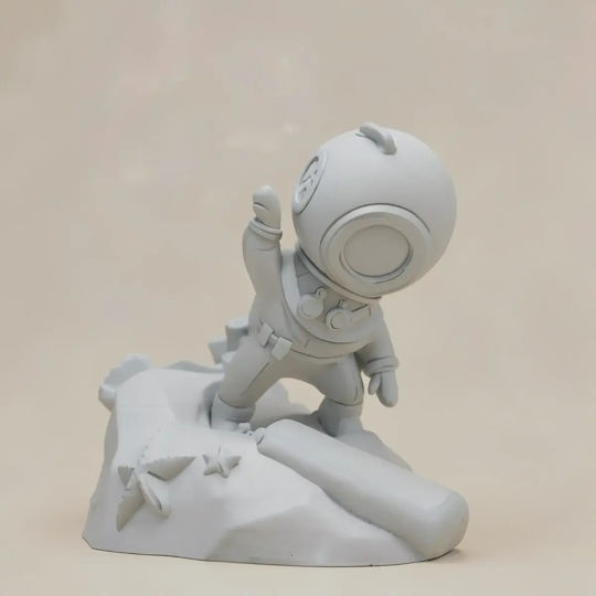 Figurină 3D Nevopsită Super Basic Deep Diver Suport Telefon Vopsire Diy Cadou Culori 30 Cm 1:6
