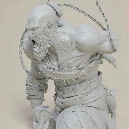 Άβαφη 3D Фигура Kratos Action Pose Богът на войната 3D Печат Фигурка Боядисване DIY Подарък Цветове 30 см 1:6