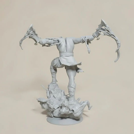 Небоядисана 3D Фигура Young Kratos In Action 3D Боядисване DIY Подарък Цветове 30 см 1:6