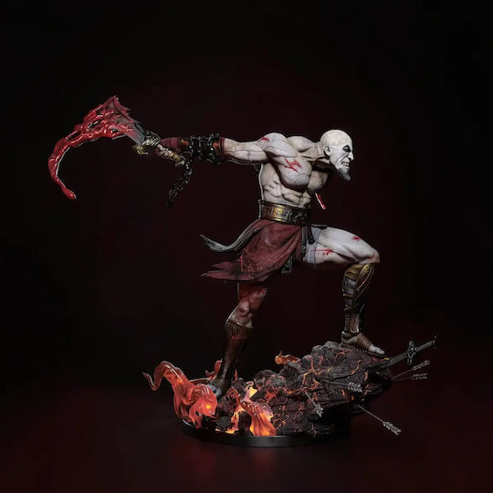 Небоядисана 3D Фигура Young Kratos In Action 3D Боядисване DIY Подарък Цветове 30 см 1:6