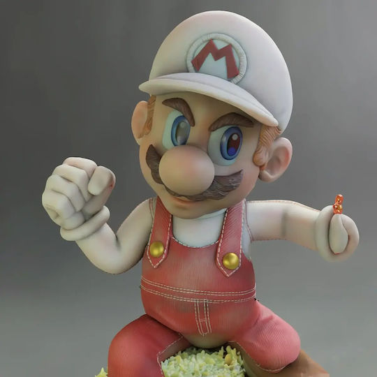 Небоядисана 3D Фигура Fire Super Mario 3D Боядисване DIY Подарък Цветове 30 см 1:6