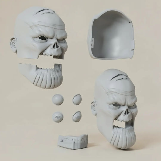 Небоядисана 3D Фигура Cosplay Зомби Танос Каска Боядисване DIY Подарък Цветове 15,2 См 1:12