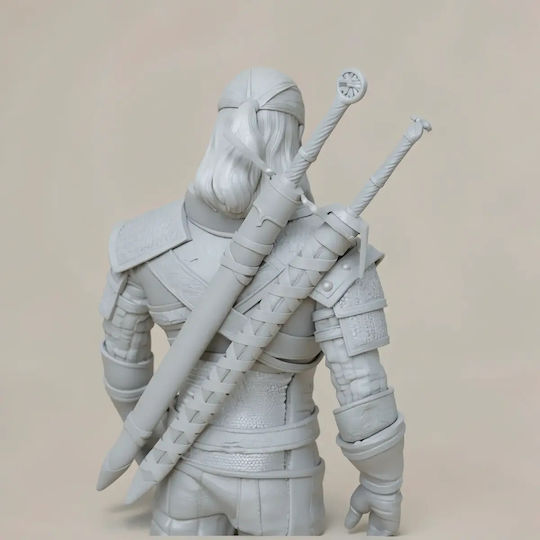 Figurină 3D Nevopsită Geralt Rivia Witcher 3 Poziție Cu Bază 3D Vopsire Diy Cadou Culori 20 Cm 1:8