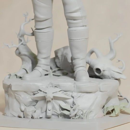 Figurină 3D Nevopsită Geralt Rivia Witcher 3 Poziție Cu Bază 3D Vopsire Diy Cadou Culori 20 Cm 1:8