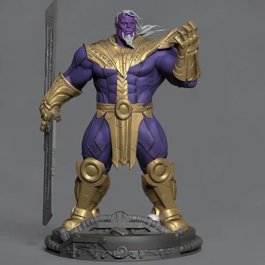 Небоядисана 3D Фигура Old Thanos Standing 3D Печатна Фигурка Боядисване DIY Подарък Цветове 30 См 1:6