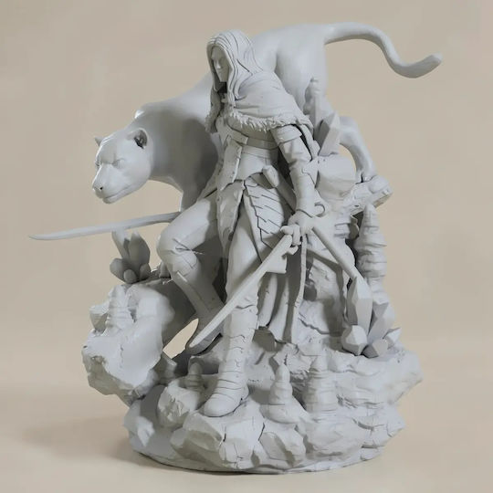 Небоядисана 3D Фигура Drizzt Do Urden Пантера Baldurs Gate 3D Боядисване DIY Подарък Цветове 15,2 см 1:12