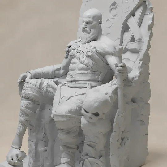 Небоядисана 3D Фигура Kratos On Throne Ready To V3 Бог На Войната Боядисване Направи Си Сам Подарък Цветове 15,2 См 1:12