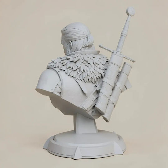 Unpainted 3D Figure Geralt Bust 155mm Demon Head Witcher 3 Painting DIY Gift Colors 20 cm 1:8