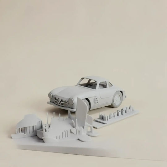 Άβαφη 3d Sammelbare Figur Model Kit Car Mercedes 300sl Βάψιμο Diy Δώρο Χρώματα 15,2 Cm 1:12