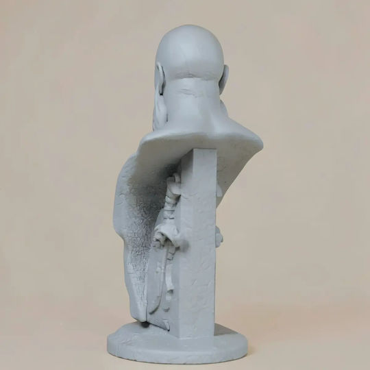 Άβαφη 3d Φιγούρα Basic Kratos Bust Βάψιμο Diy Δώρο Χρώματα 30 Cm 1:6