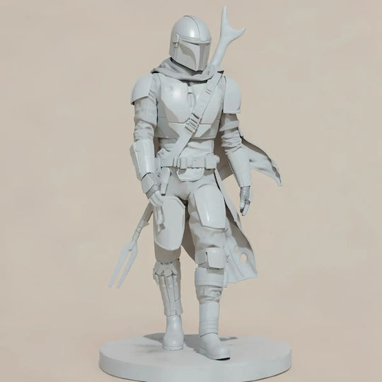 Άβαφη 3d Figur Mandalorianer Staffel 1 Walking Ready To Bemalen Diy Geschenk Farben 30 Cm 1:6