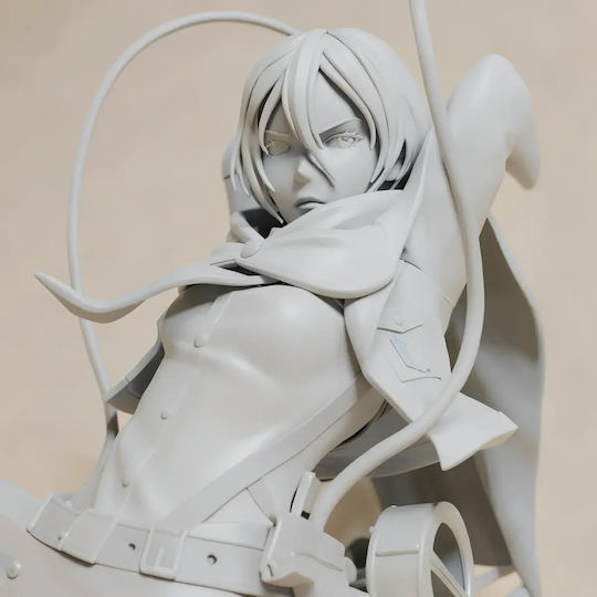 Unbemalte 3d Figur Mikasa Auf Dach Angriff auf Titan 3d Druck Figur Bastelset Diy Geschenk Farben 30 Cm 1:6