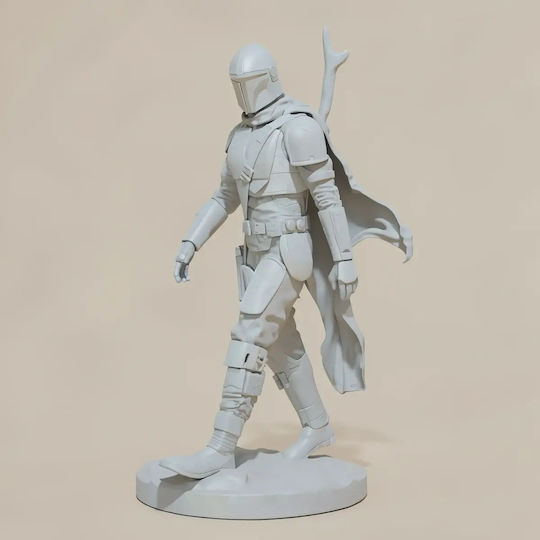 Άβαφη 3d Figur Mandalorianer Staffel 1 Walking Bereit zum Bemalen Diy Geschenk Farben 15,2 Cm 1:12