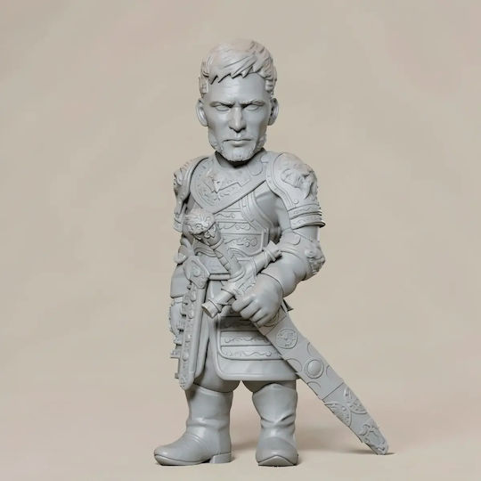 Unpainted 3D Figure Game Thrones Jaime Lannister Chibi 3D Printing Figurine Painting DIY Gift Colors 20 Cm 1:8