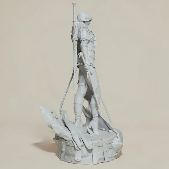 Unbemalte 3d Figur Ciri Stylized Der Hexer 4 3d Bemalung Diy Geschenk Farben 30 Cm 1:6