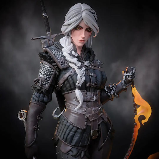 Unbemalte 3d Figur Ciri Stylized Der Hexer 4 3d Bemalung Diy Geschenk Farben 30 Cm 1:6
