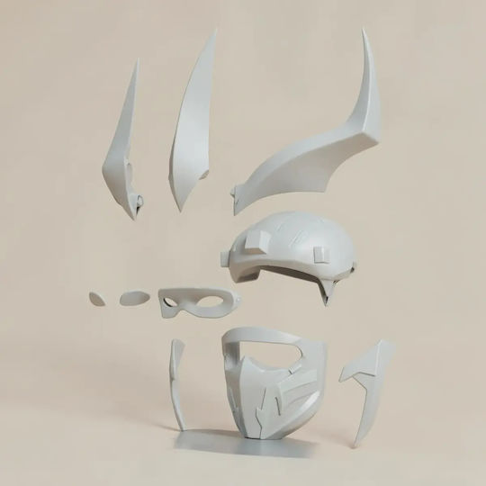 Небоядисана 3D Фигура Cosplay Super Shredder Fortnite Каска Боядисване DIY Подарък Цветове 15,2 См 1:12