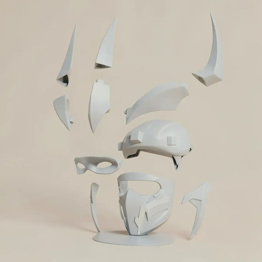 Небоядисана 3D Фигура Cosplay Super Shredder Fortnite Каска Боядисване DIY Подарък Цветове 15,2 См 1:12