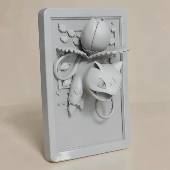 Unpainted 3D Pokemon Figure 3D Card Collection Ivysaur Painting DIY Gift Colors 15.2 Cm 1:12
