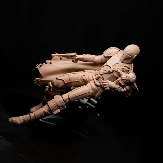 Sammlbare Figur Άβαφη 3d Mandalorian Baby Yoda Explosion 3d Printing Model Starwars Βάψιμο Diy Δώρο Χρώματα 30 Cm 1:6