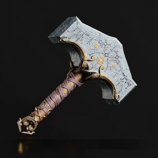 Небоядисана 3D Фигура Cosplay Богът На Войната Thor Чук За Носене Боядисване Направи Си Сам Подарък Цветове 30 См 1:6