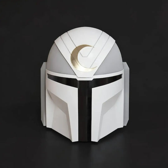 Unbemalte 3d Sammelbare Figur Cosplay Mandalorianer Helm Mandalorian Moon Knight Tragbar Bemalung Diy Geschenk Farben 30 Cm 1:6