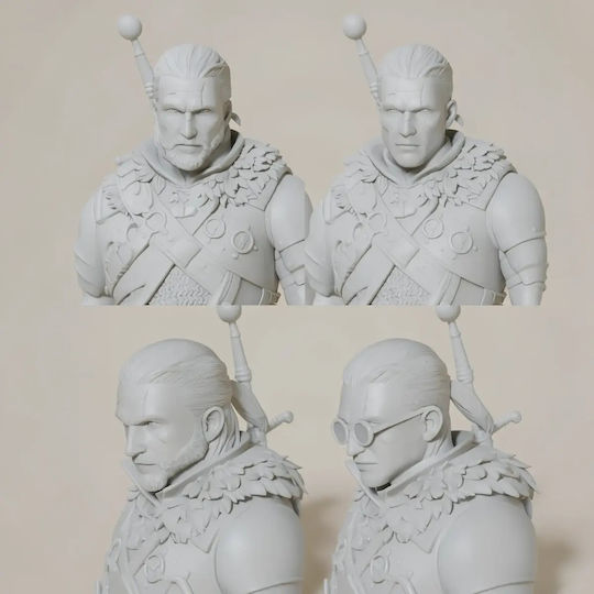 Unpainted 3D Figur Geralt 426mm Dämonenkopf Witcher 3 Bemalung Diy Geschenk Farben 15,2 cm 1:12
