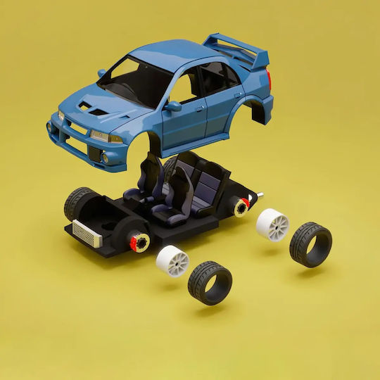 iLovePrints Sammelbare Figuren 3D Figur Modell Kit Car Lancer Evolution Vi Bemalung Diy Geschenk Farben 20 Cm 1:8