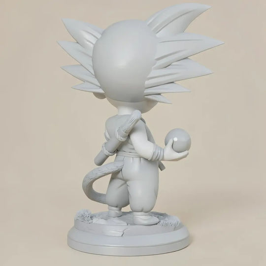 Unpainted 3D Figure Goku Dragon Ball Chibi 129mm Painting DIY Gift Colors 30 Cm 1:6