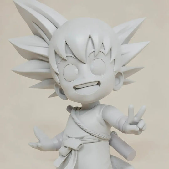 Unpainted 3D Figure Goku Dragon Ball Chibi 129mm Painting DIY Gift Colors 30 Cm 1:6