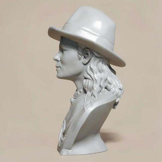 Unpainted 3D Figure Michael Jackson Bust Digital Sculpture Painting DIY Gift Colors 15.2 Cm 1:12