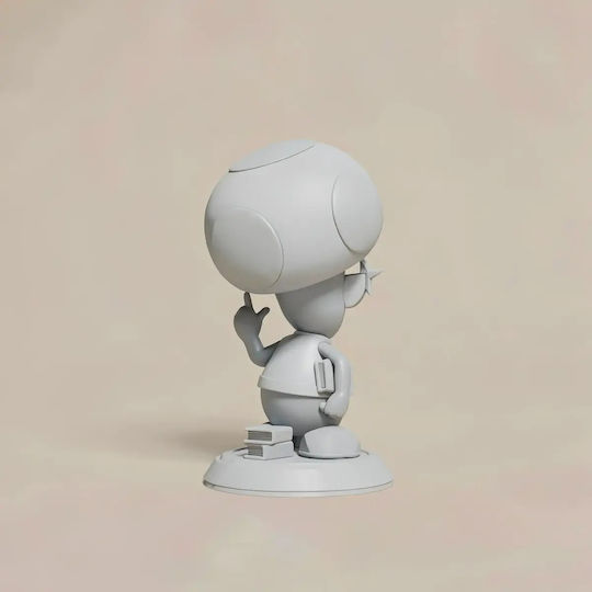 Unpainted 3D Figure Mushbert Super Mario Files Painting Diy Gift Colors 15.2 Cm 1:12