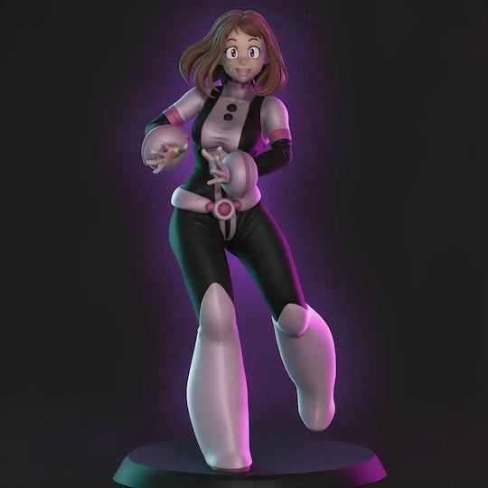 Άβαφη 3d Sammelbare Figur Ochako Uraraka Stand Alone Digital Sculpture Basis Diy Δώρο Χρώματα 15,2 Cm 1:12