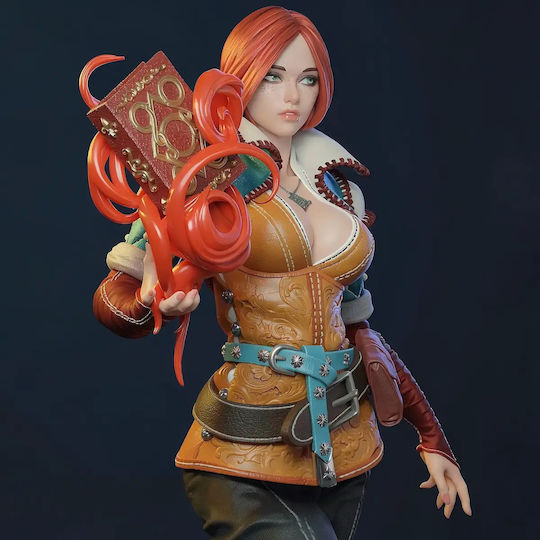 Unbemalte 3d Figur Triss Merigold Stehend Aus Der Hexer Bemalen Diy Geschenk Farben 30 Cm 1:6