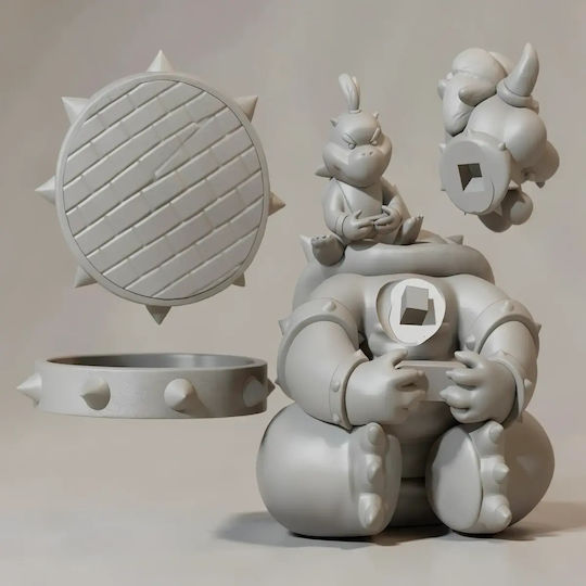 Unpainted 3D Figure Bowser Bowser From Super Mario Painting Diy Gift Colors 30 Cm 1:6