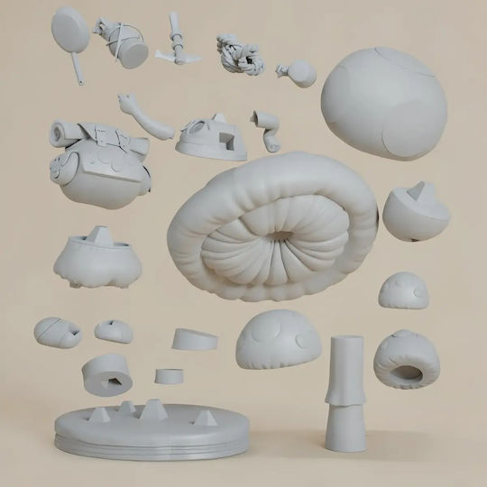 Unpainted 3D Figure Captain Toad Super Mario Painting DIY Gift Colors 20 Cm 1:8
