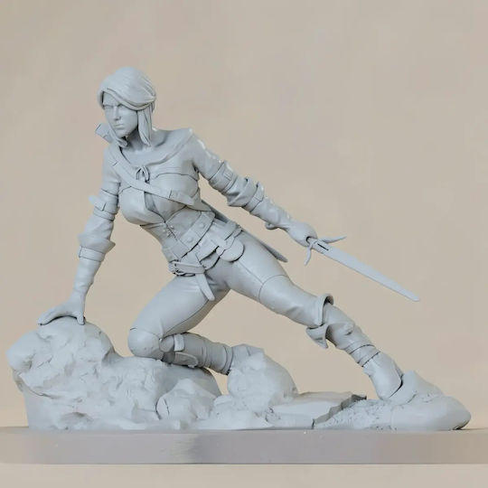 Unbemalte 3D Figur Ciri Witcher 3 Bemalung Diy Geschenk Farben 20 Cm 1:8