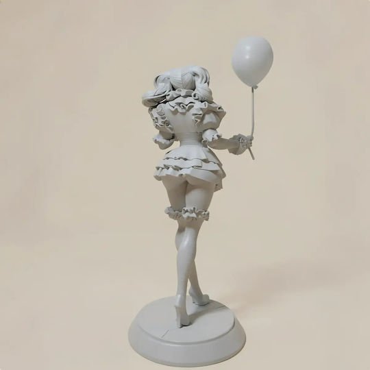 Unpainted 3D Figure It Girl Pennywise V2 3D Model Painting DIY Gift Colors 30 Cm 1:6