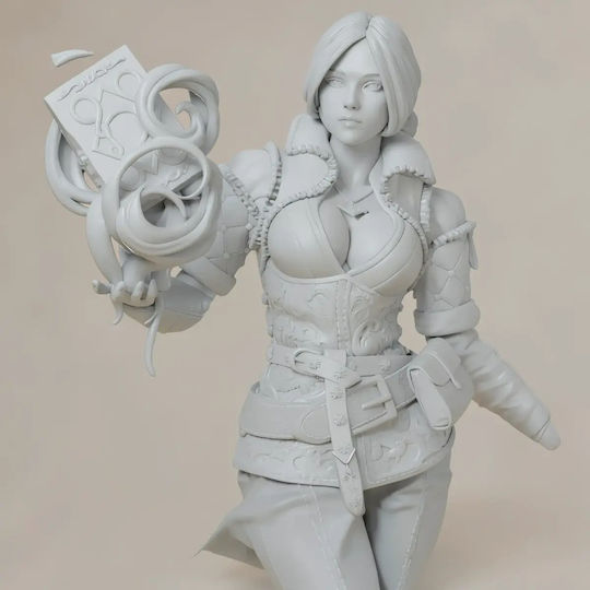 Unbemalte 3D Figur Triss Merigold Stehend Aus Der Witcher Sammlung Diy Malen Geschenk Farben 20 Cm 1:8
