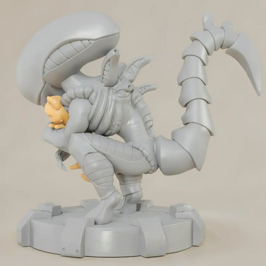 Άβαφη 3D Фигура Chibi Xenomorph Alien Sculptures 3D Печат Боядисване DIY Подарък Цветове 30 см 1:6