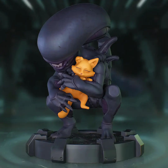 Άβαφη 3D Фигура Chibi Xenomorph Alien Sculptures 3D Печат Боядисване DIY Подарък Цветове 30 см 1:6