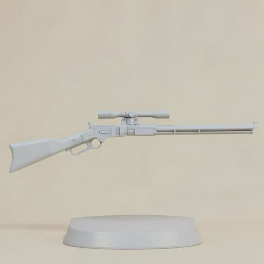 Unpainted 3D Figur Cosplay Mandalorianer Repeater Blaster Malen Diy Geschenk Farben 15,2 cm 1:12