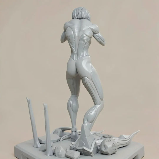 Unpainted 3D Figur Female Titan V2 Aus Angriff auf Titan Bemalen Diy Geschenk Farben 30 Cm 1:6