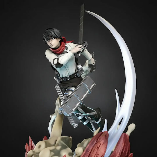Άβαφη 3d Φιγούρα Mikasa Ackerman 320mm Attack Βάψιμο Diy Δώρο Χρώματα 20 Cm 1:8