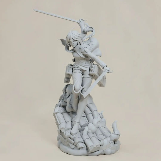 Unpainted 3D Figure Mikasa High Detail Sculptures 3D Printing Painting DIY Gift Colors 15.2 Cm 1:12