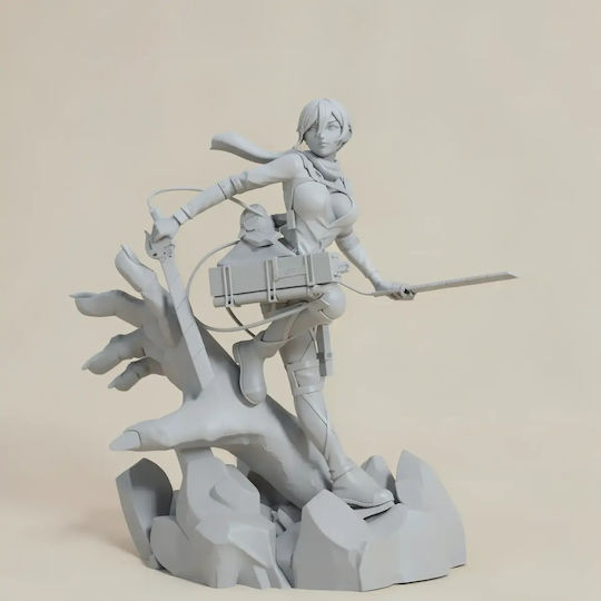 Unbemalte 3D Figur Mikasa Titan Hand Base Bemalen Diy Geschenk Farben 20 Cm 1:8